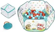 B. Toys – Ball Pit – 42 Colorful Balls – Foldable & Portable – Ball Pit Set for Toddlers, Kids – 1 Year + – Mini Playspace