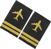 [Holibanna] 1 Pair Pilot Epaulets Soft Shoulder Boards for Aviation Uniform Flight Attendant Epaulets Shoulder Pads Aviation Uniform Badge