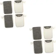 Gogogmee 2sets Soap Wrapping Bag Soap Saver Holder Pouch Multi-use Home Accessory 4pcs*2