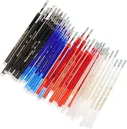 NUOBESTY 10pcs High Temperature Color Absorbing Pen Sewing Fabric Pen Water Erasable Fabric Marking Pen Sewing Pens Disappearing Ink Steam Off Tailors Chalk Erasable Pens for Fabric Plastic
