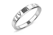 Solid 925 Sterling Silver Never Give Up Ring