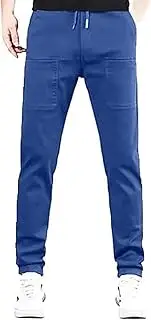 [Generic] High Elasticity Multi Pocket Casual Pants Loose Fit Men's Casual Pants Men's Breathable Casual Pants Flat Front Pants