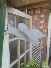 G&J's Classic Creations Dolphin Whirligig,Yard Art,Garden Deco,Handcrafted