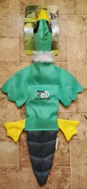 AFP 18" Duck Dog Toy w/3x Squeaker Green Durable TL9905 New