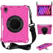 For iPad Mini 7 EVA Tablet Case with Shoulder Strap & Holder & Pen Slot