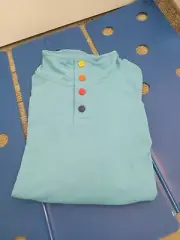 Aldi Turquoise Teal Blue Pullover Medium Gear Capsule Collection Rainbow New