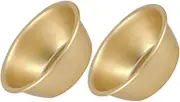 Alipis 2pcs Wine Bowl Cups Camping Cups Bowls Drinks Trifle Dinnerware Wine Tumbler Noodles Instant Sauce Martini Glasses Sauce Dishes Collapsible Bar Glasses Dinner Plate Aluminum Golden