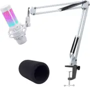 Quadcast Boom Arm for HyperX Quadcast S White Mic Arm Premium Stand
