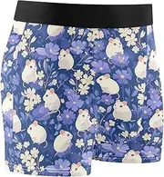 [FRODOTGV] Blooming Flowers animal Mens Boxer Briefs Shorts Athletic Underwear for Men Compression Boxer Para Hombre