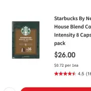Starbucks By Nespresso House Blend Coffee Pods Intensity 8 Capsules