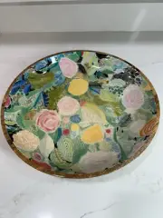 Artlifting Large Bowl Artist Alicia Sterling Beach/ Demdaco Mango Wood/ New NT
