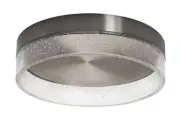 AFX MGGF12L30D1 Maggie 12"W LED Flush Mount Drum Ceiling Fixture - Nickel