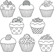 24 Pcs Color Your Own Cake Make Your Own Cupcake Cutouts DIY Cake Card for Children's Craft Art Kit Birthday Party Gifts School Coloring Activities (3 Inch)