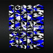 CAMO BLUE Bike Frame Fork Guard Decals Stickers Mountain Bicycle MTB Protector