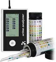 RISELY Portable Urine Analyzer, 14 Routine Handheld Urine Analysis, 1000 Pieces of Data Storage, Bluetooth Printing, 70kPa~106kPa Air Pressure, White, 1 Item