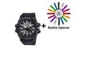 Casio G-Shock Black Twin Sensor Mudmaster GG1000-1A GG-1000-1A Bottle Opener Bundle