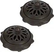 Voniecop 2X Ceramic Mosquito Repellent Incense Burner Classical Living Porcelain Coil Incense Holder