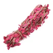 5m Artificial Hot Pink Leaf Hessian Burlap Ribbon Roll