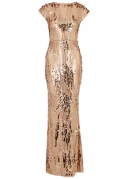 Talbot Runhof Sequin-embellished Gown - Gold - 42 (UK16 / XL) 42 (UK16 / XL)