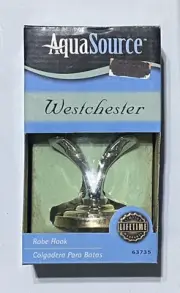 Aquasource Robe hook Chrome & Brass finish, No 63735