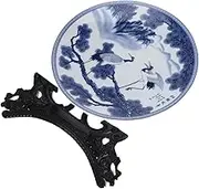 MUELODSIC Chinese and Ceramic Plate Decorative Ceramic Craft for Home Ornaments Smooth for Table Display and