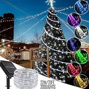 22M 200 Leds Outdoor waterproof solar tube light string, Christmas, New Year, holiday, wedding, courtyard fence, steps, balcony atmosphere decoration light str