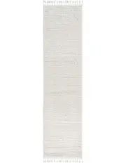 [Miss Amara] Leilani Textured Runner Rug in Ivory Cream