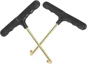 [TOYSS] Skate Key Trampoline Spring Pull Tool,Steel Hockey Skate Lace Tightener Shoe Lace Puller,2Pcs Ice Skates Laces Skate Tightening Tool Ice Skates Lace Tightener,Shoe Lace Puller Ice Roller Skate Tool