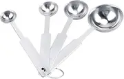 Baxnore 4PCS Coffee Measuring Spoons, Stainless Steel Measuring Spoons, Lightweight Rustproof Seasoning Measuring Scoops for Coffee Kitchen Cooking