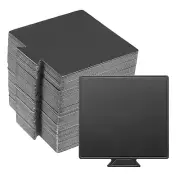 100pcs Mini Cake Boards, Mousse Cake Cardboards Square Cake Bases (Black)