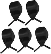 [Ipetboom] 5Pcs Black Chef Hats with Ties Cloth Restaurant Cook Uniform Hats for Kitchen Staff Comfortable and Durable Design for Chefs and Waiters