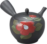 在飛比找樂天市場購物網優惠-日本製 常華燒 玉光茶窯変ミキ型赤椿 急須壺(200ml)