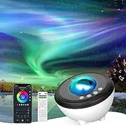 YunLone Star Projector Galaxy Projector with 33 Lights, Smart Aurora Lamp Projector 8 White Noise Sound Machine Night Light Projector with Bluetooth Speaker IR Remote Timer for Bedroom/Game Room/Party