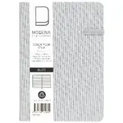 Modena A6 Linen Ruled Notebook Grey