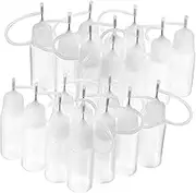 LIGIGWASH 20Pcs Bottles Glue for Precise Crafting DIY Quilling and Adhesive Projects Reusable Leak Resistant Pe Applicators for Use