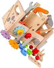 CORHAD 1 Set Hand Held Toolbox Set Educational Tool for Pretend Play Enhances Creativity Hands Skills for Early Learning Imaginative Play