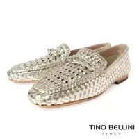 在飛比找momo購物網優惠-【TINO BELLINI 貝里尼】西班牙進口羊皮編織樂福鞋