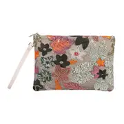 Nevenka Women Clutches Embroidery Sequins Design Straw Bag for Vacation-Green