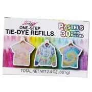 Tulip One-Step Tie-Dye Refills, Permanent Fabric Dye, Pastel Colors Kit Refills