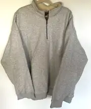 Eddie Bauer Sweater Men's T3XL Pullover Quarter Zip Fleece Gray - NEW!!!