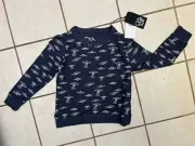 CHASER NWT! Kid's Navy Blue/White Spaceship Lightweight Sweatshirt Sz 7 NEW!