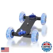 Tiiyee Camera Slider, Camera Table Dolly Slider Desktop Load Rail Roller Trac