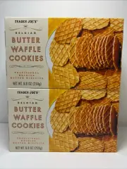 Trader Joe's Belgian BUTTER WAFFLE COOKIES 2 Boxes. BB 12/29/2025.