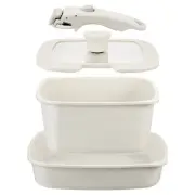 Square Non-Stick Cookware Set - 4Pcs Ceramic Pots & Pans with Detachable Hand...