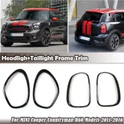 Car Front & Rear Light Lamp Stickers Frame Cover Trim For Mini Countryman R60 4X (for: Mini)