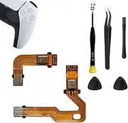 MYPUQIAO 1 Set Microphone Flex Cable Replacement for PS5 V2 2.0 BDM-020 Left and Right Handle Inner Mic Ribbon, Playstation 5 Speaker L R Connector Cable Dualsense Controller with Repair Tool Set(V2)