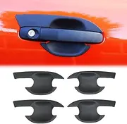 SUERAUTO4X4 Door Handle Bowl Insert Cover for Ford Ranger PX1 PX2 PX3 2011-2022 Accessories, Car Door Handle Cup Anti-Scratch Protector Guard Trim Matte Black Exterior, 4PCS