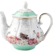 Roses & Butterflies Mint Floral Decorative Teapot 1200ml