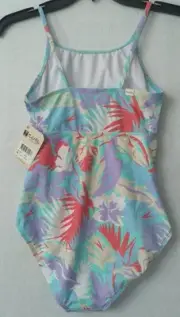 Salt Life Youth Girl’s Tropical Flowers Print One Piece Swimsuit NWT Size Y16