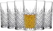 Highball Glasses Set of 6-11 oz Drinking Glasses - Tall Water Glass Sets - Glassware for Bar Mixed Drink Cocktail, Juice, Mojito, Iced Tea